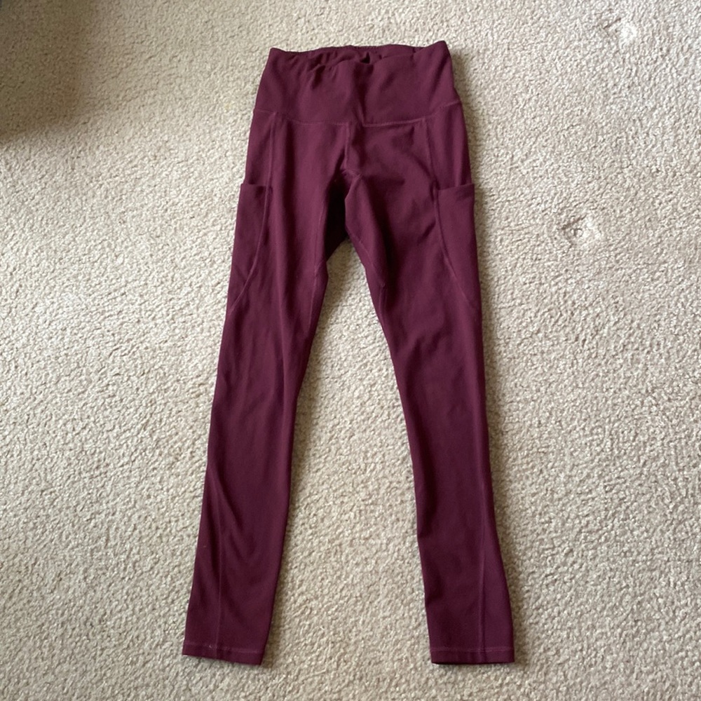 womens maroon align leggings